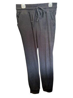 Ebb & Flow Junior's Black Joggers Comfy Casual Lounge Size S